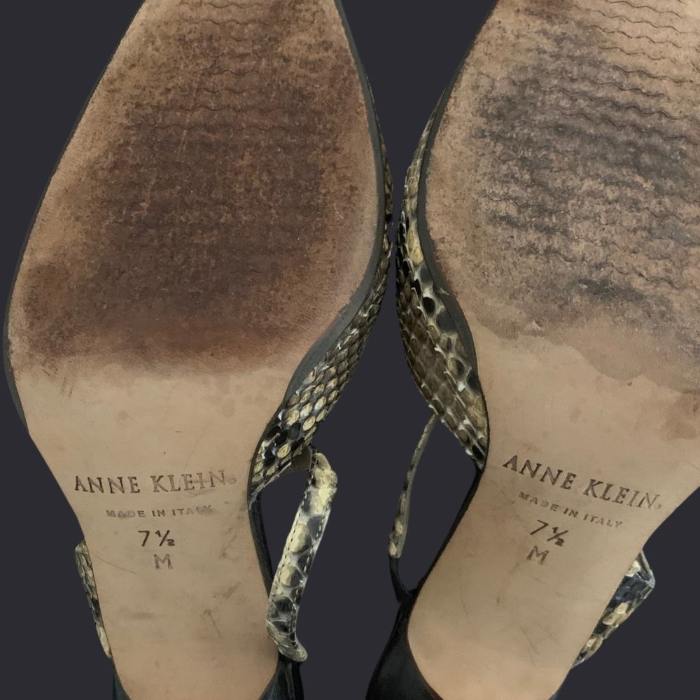 Vintage Anne Klein Collection Snakeskin Pumps Size 7 1/2 - Picture 4 of 5
